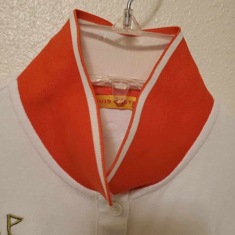 Louis Castel Womens Golf Polo Long Sleeve Pullover Cream Red Size 90 US XS - Picture 6 of 13